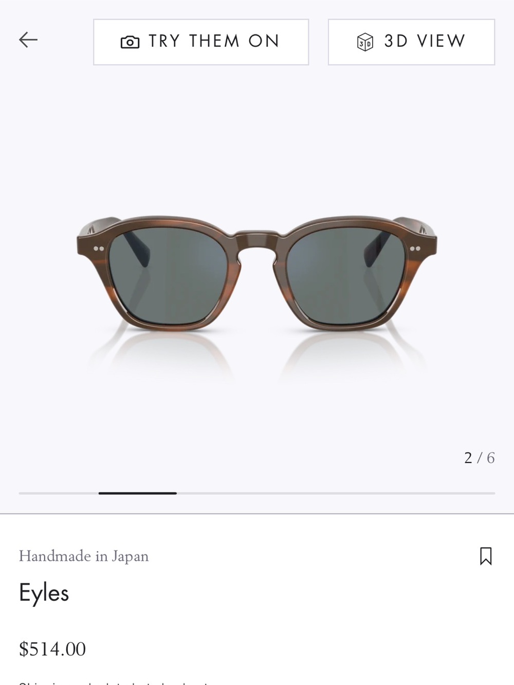 Oliver Peoples Eyles Sunglasses